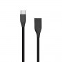 Silicone cable USB - USB-C (black, 2m)