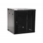 Commutation cabinet 19" wall mounted 12U 600x450 (black) (not assembled)