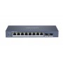 10 prievadų, 8 PoE prievadų komutatorius Hik-vision DS-3E1510P-SI