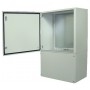Commutation cabinet 19" freestanding with pad 12U 600x600x550 (gray, industrial)