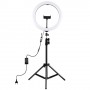 LED Ring Lamp 30cm With Desktop Tripod Mount Up To 1.1m, Phone Clamp