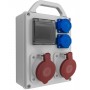 PawBol B.1702R-S plastic panel 4 mod + sockets (2x16A/250V 2x16A/5P)