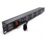 Power supply panel 19'' 8X220V with switch