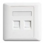Double port face plate 86x86mm