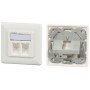 Frame socket RJ45 EFB INFRALAN IMT-02-RK-WS-KP (TIA) (2 sockets, metal frame)