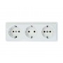Trivietis virštinkinis kištukinis lizdas su įžeminimu Vilma SL+250 RP16-031 SL+ V (white)