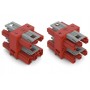 3-way distribution connector Wago 770-907 (red)