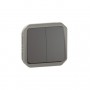 Overhead 2 slots switch Legrand 069805L (anthracite)
