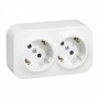 Surface 2 x socket with earthing Forix Legrand 782413