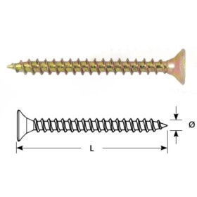 Wood screw STARFIX H5,0x60/F (28 units)